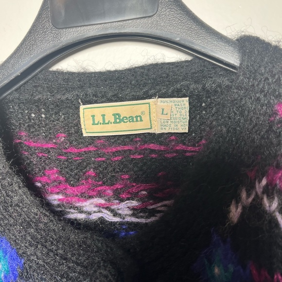 L.L. Bean Vintage Fair Isle Cardigan Size Large - Picture 2 of 6